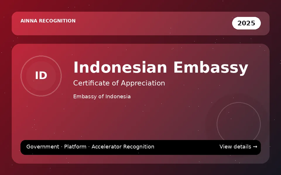 Indonesian Embassy Certificate
