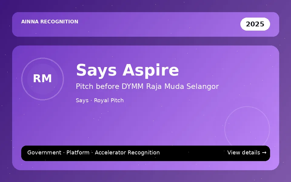 Says Aspire Royal Pitch