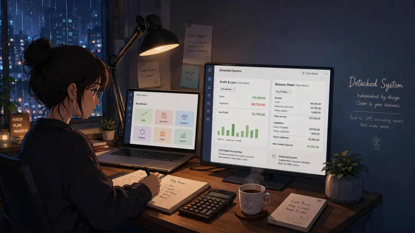 SME Accounting Reports: From Daily Transactions to Cash Basis Profit & Loss and Balance Sheet