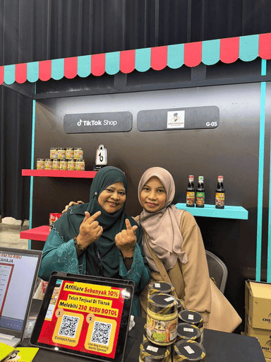 TikTok Shop or e-commerce booth and activity on the BUSINESS PLAN page.
