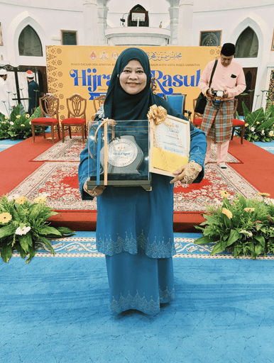 Recognition for Tokoh Maal Hijrah 1447H / Kelantan Women Daie Entrepreneur category (company profile context).