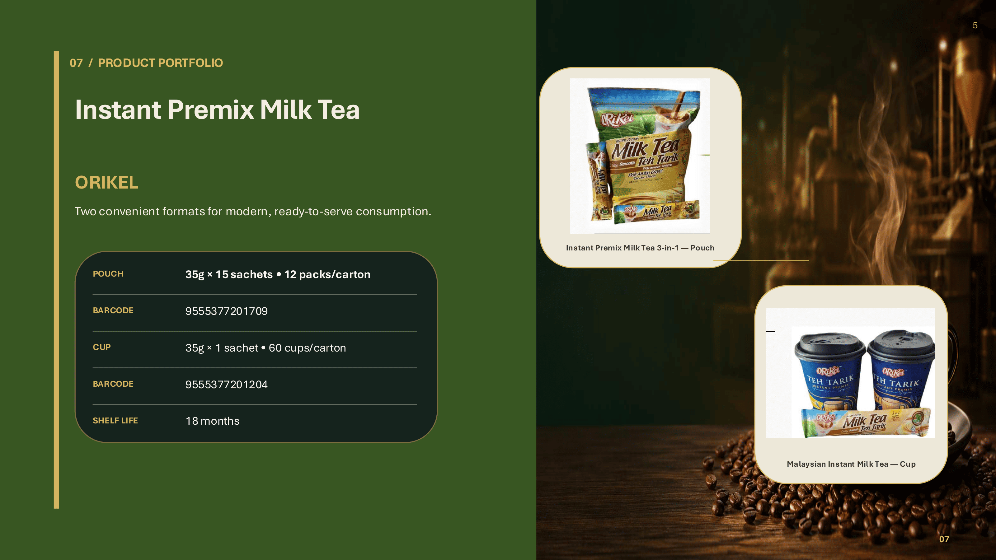 ORIKEL Instant Premix Milk Tea