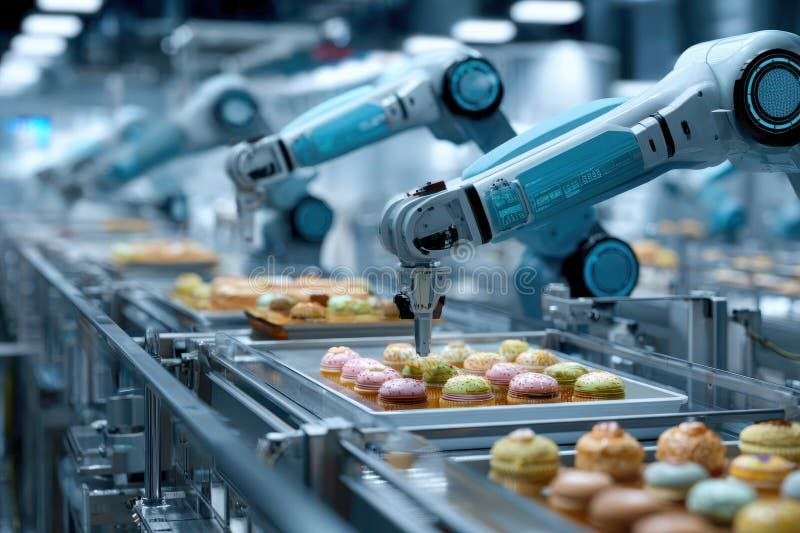 Futuristic Food Factory with Automation