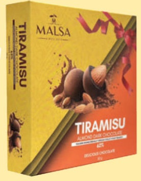 Tiramisu Almond Dark Chocolate 62% - 50g