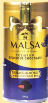 Tiramisu Almond Dark Chocolate 75% - 200g