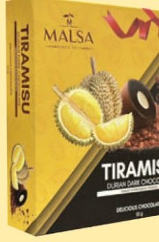 Tiramisu Durian Dark Chocolate 62% - 50g