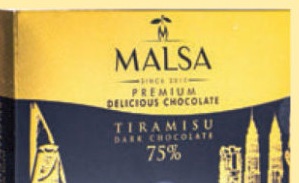 Tiramisu Durian Dark Chocolate 75% - 75g