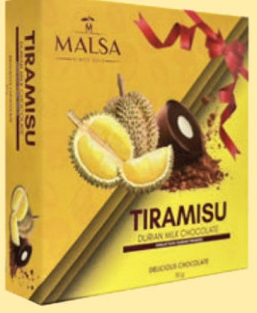 Tiramisu Durian Milk Chocolate 55% - 50g