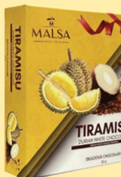 Tiramisu Durian White Chocolate - 50g