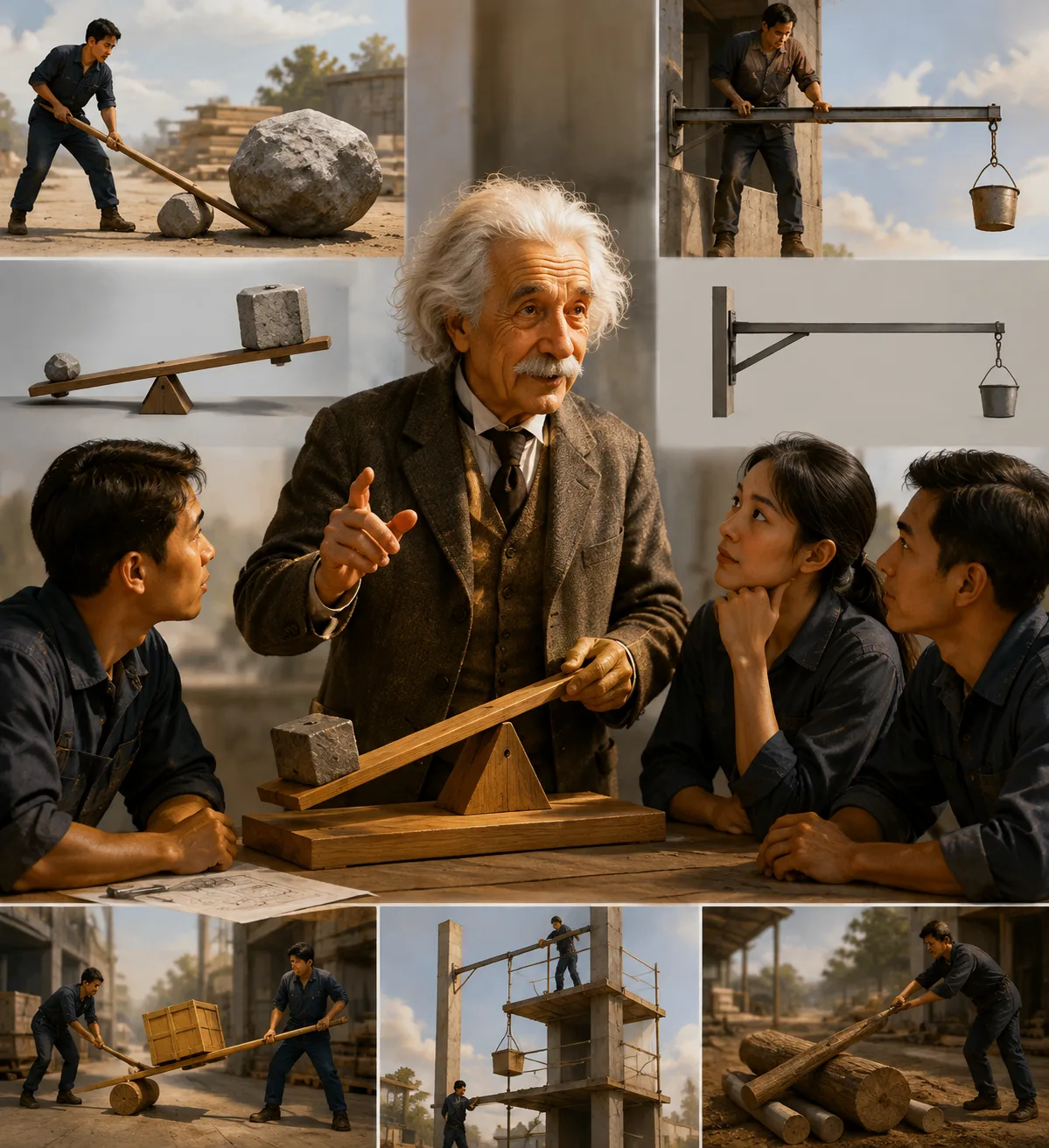 Physics Makes Heavy Work Lighter