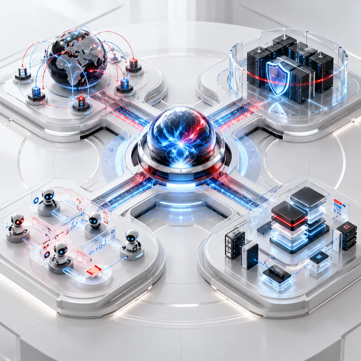 One operational layer. Four core capabilities.