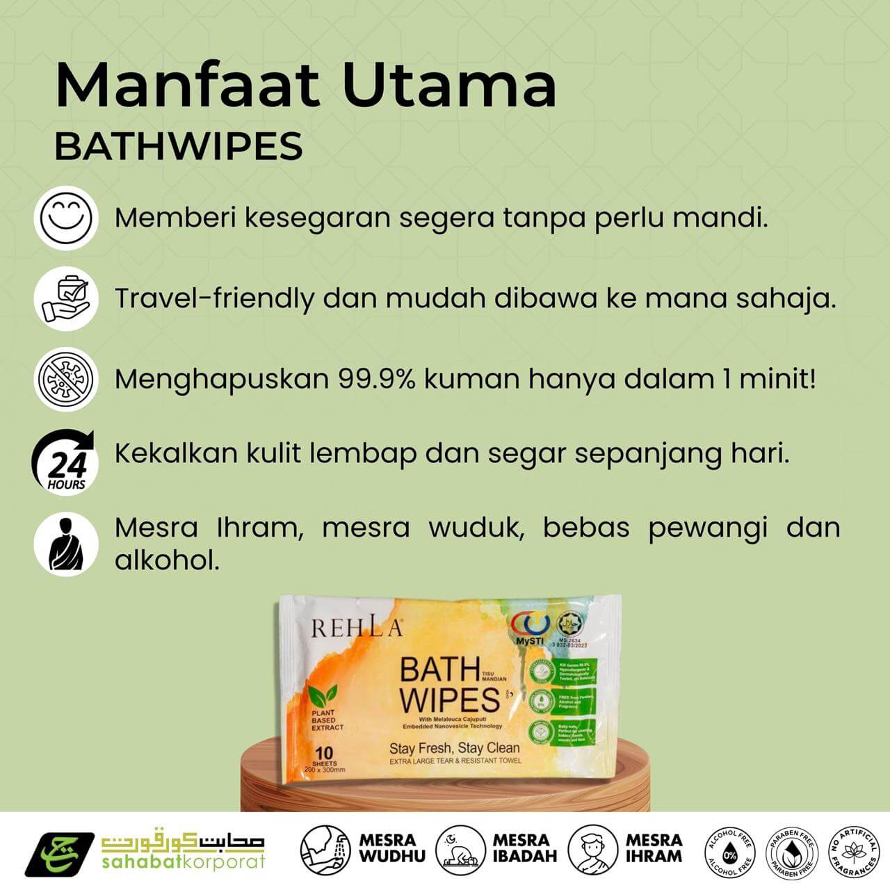 REHLA Halal Bathwipes for Umrah Hajj 3