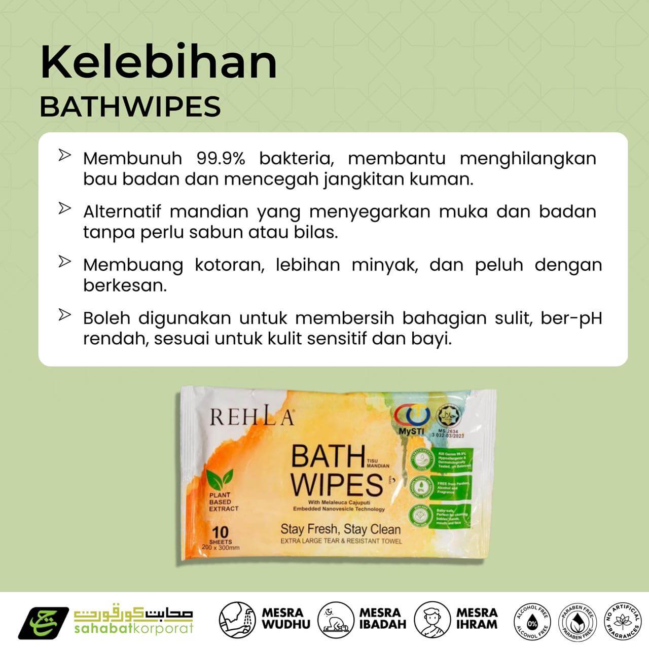 REHLA Halal Bathwipes for Umrah Hajj 4