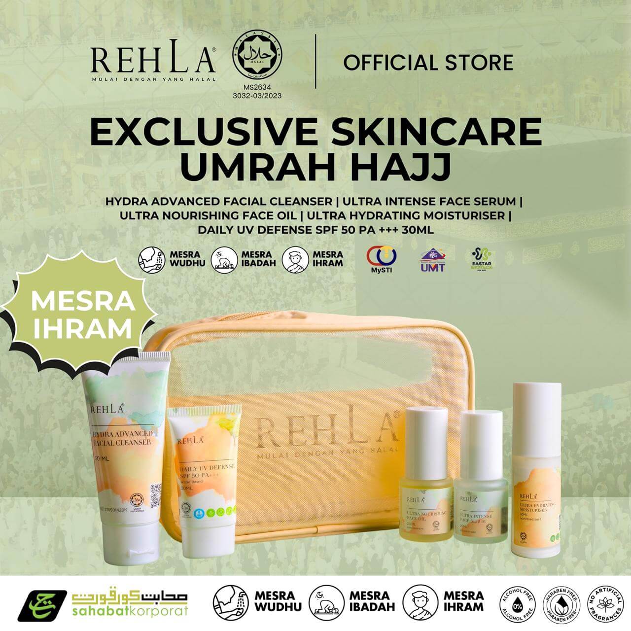 REHLA Exclusive Skincare Umrah Hajj