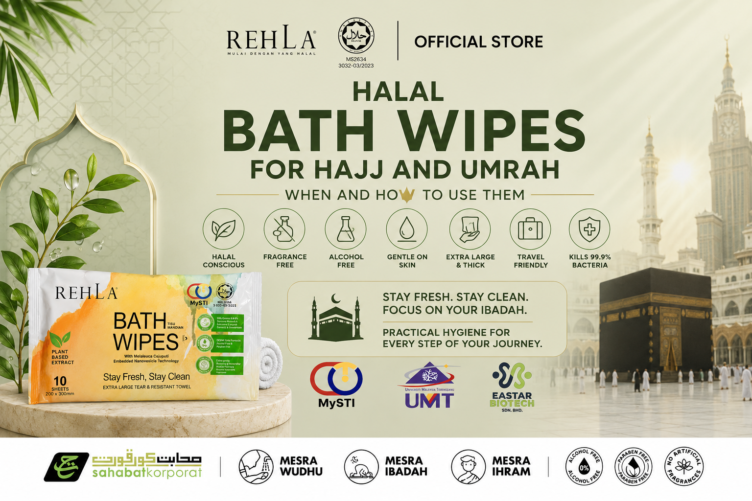 Halal Bath Wipes for Hajj and Umrah: When and How to Use Them