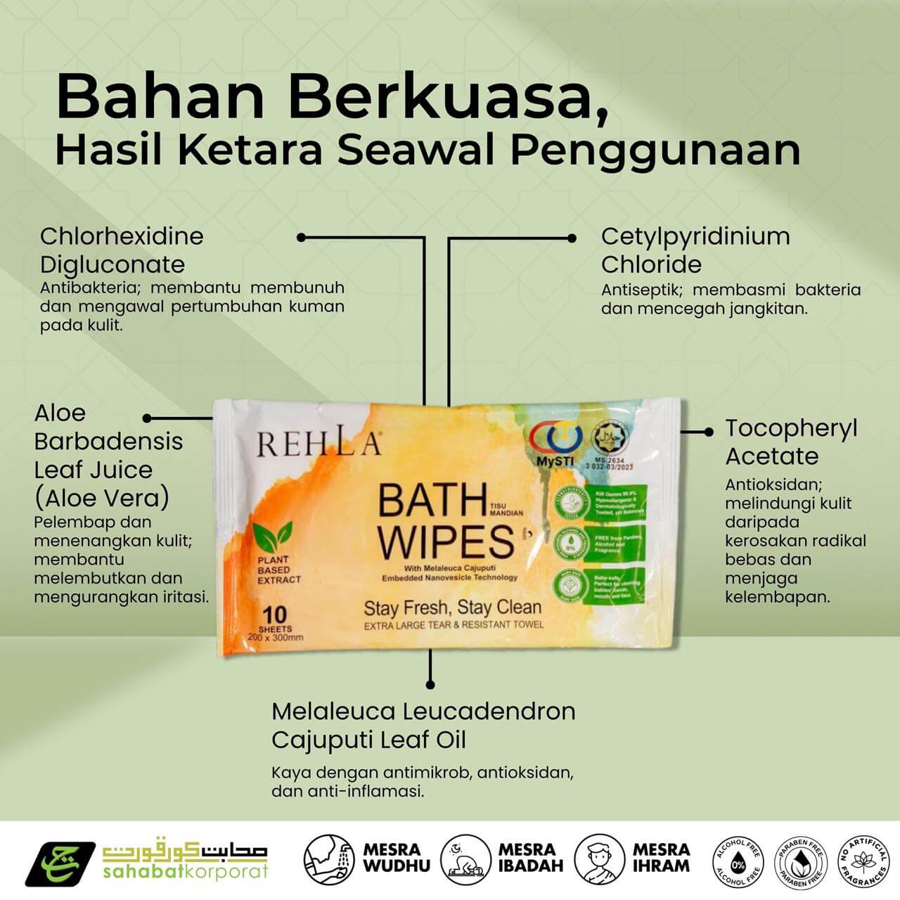 REHLA Halal Bathwipes for Umrah Hajj 5