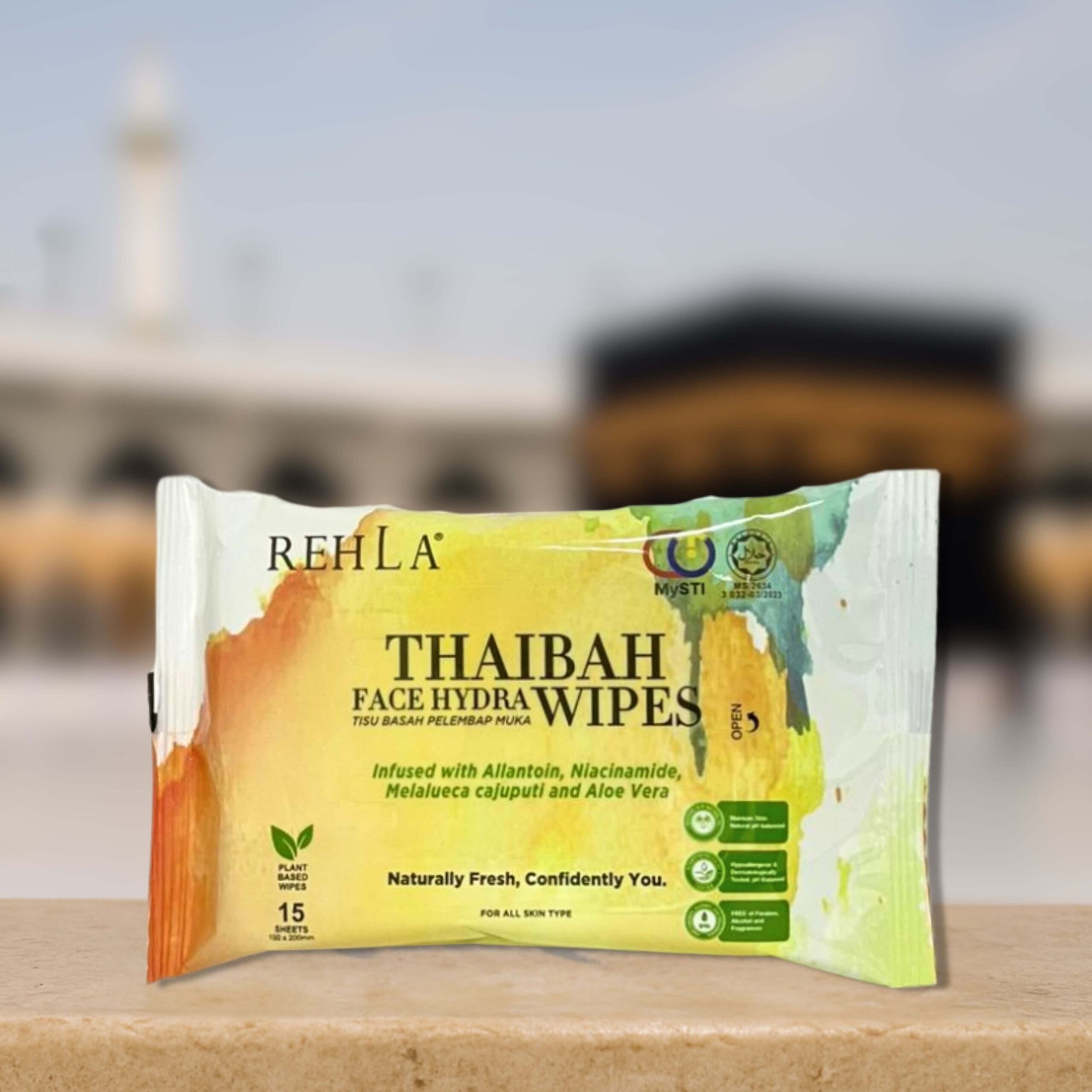 REHLA Thaibah Face Hydra Wipes for Umrah Hajj