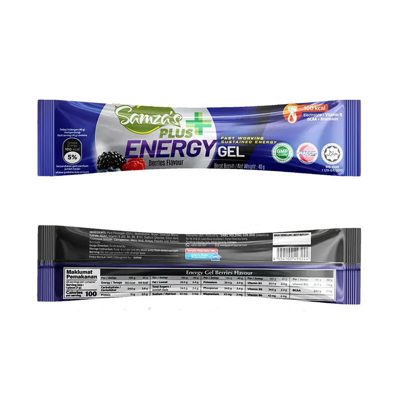 Mixed berries energy gel