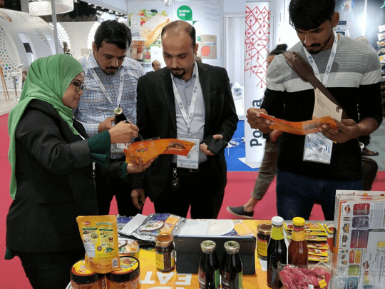 Samza at a trade exhibition