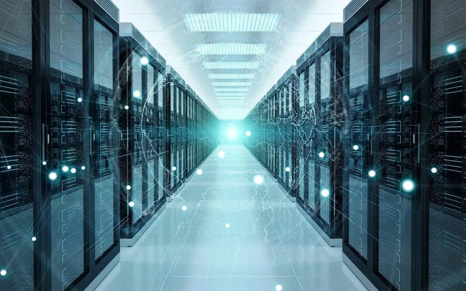 Abstract visual of a connected technology network