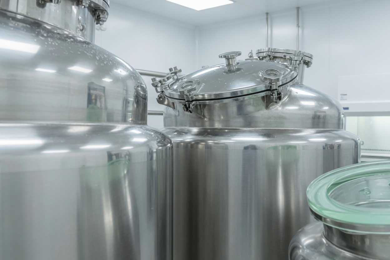Stainless steel processing tanks