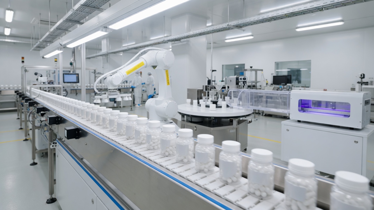 Capsule and bottle filling line