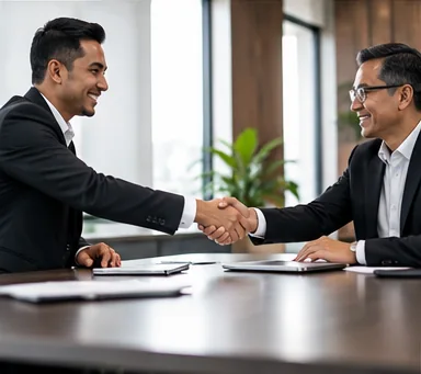 Business leaders agreeing on a commercial partnership